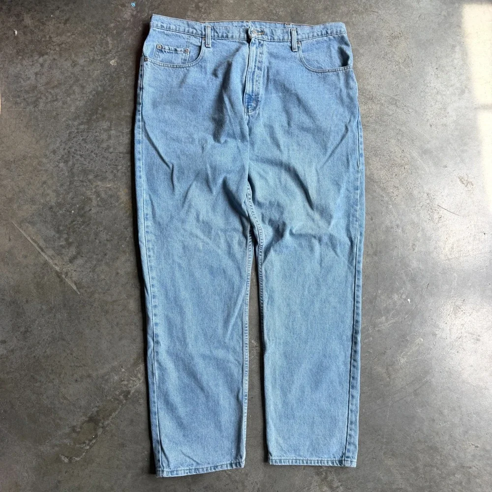 Vintage Y2K Polo Ralph Lauren Jean Co Embroidered Jeans Light Wash Mens 42x34